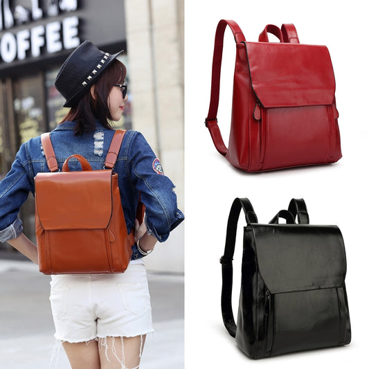 Genuine Leather Convertible Backpack - Multi-Way Shoulder Bag