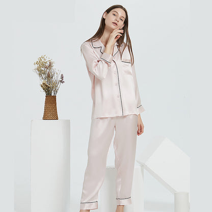 100% Mulberry Silk Couple's Pajama Set - Long Sleeve