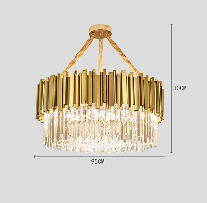 Modern Crystal Chandelier - LED Ceiling Light for Living Room