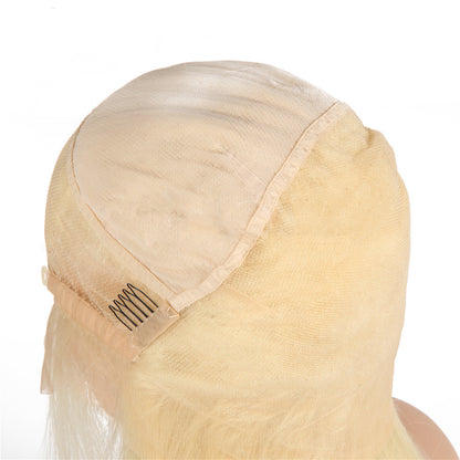 Blonde Semi-Lace Human Hair Wig - Real Hair Construction