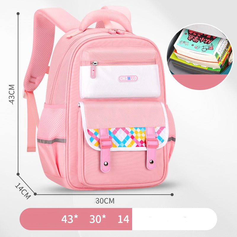 Waterproof Student Backpack - Large Capacity School Bag for Grades 1-6
