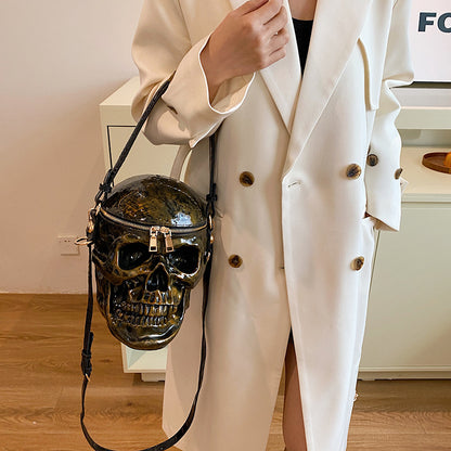Unisex Novelty Crossbody Shoulder Bag - PU Leather Statement Bag with Adjustable Strap