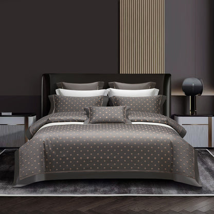 Premium Long-Staple Cotton Jacquard 4-Piece Bedding Set - European Style