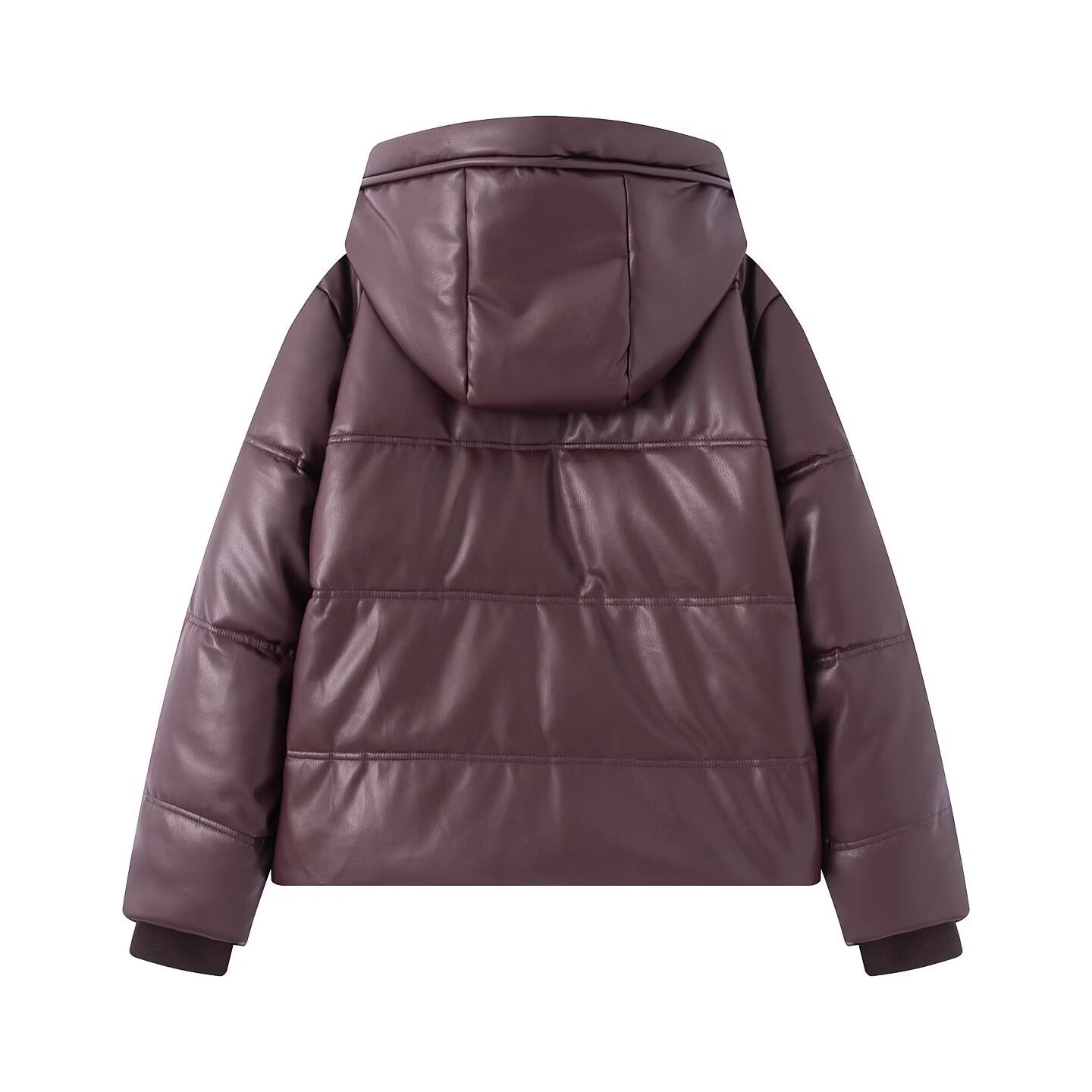 Women's Hooded Padded Coat - Lightweight Polyester Street Style