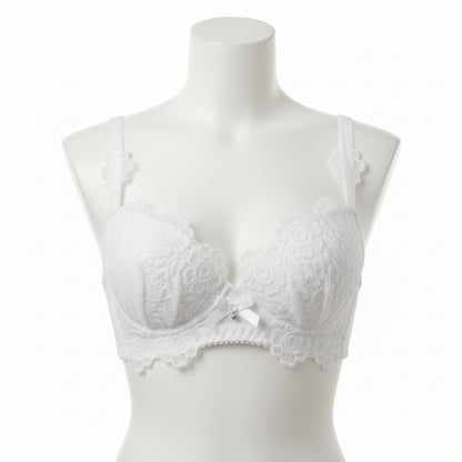 Deep V Plunge Bra - Gathered Design Underwire Support