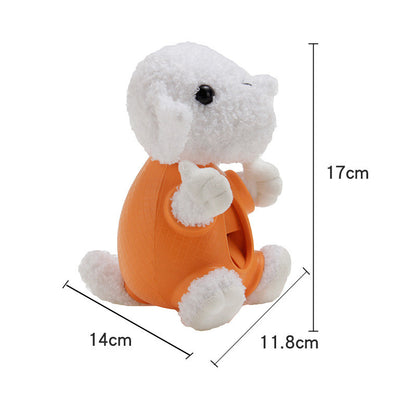 Squeaky Animal Character Pet Chew Toy | Corn Kernel Fill & Food Leaking Design
