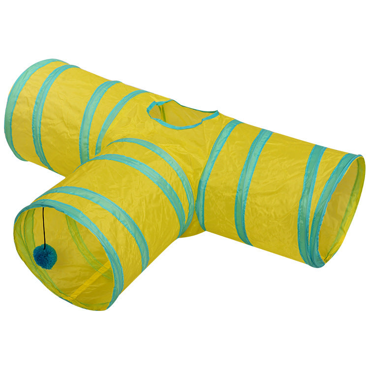 Foldable Pet Tunnel - Multi-Channel Cat Dog Tent for Indoor Play (2-5 Way)