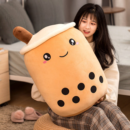 Plush Bubble Tea Pillow Cushion - Soft Stuffed Drink Toy