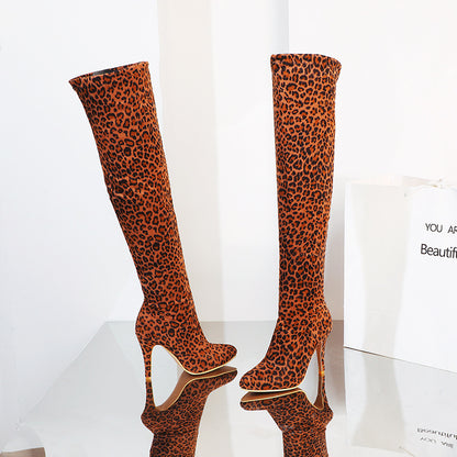 Women's Over-the-Knee Stiletto Boots - Pointed Toe High Heel Fashion Boots