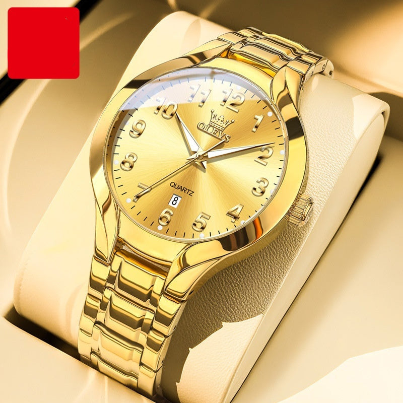 Men's Three-Dimensional Dial Business Watch | Steel Bracelet | 5 Color Options