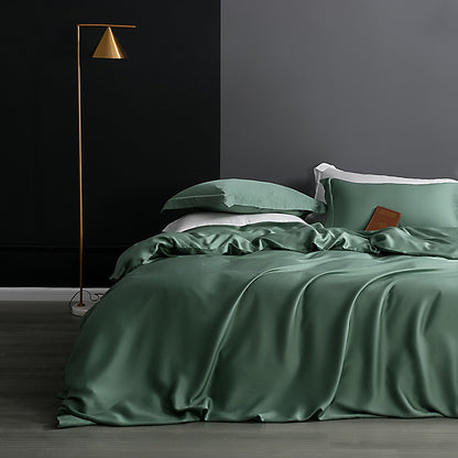 Tencel Duvet Cover Set - 80 Double-Sided Solid Color Bedding Collection