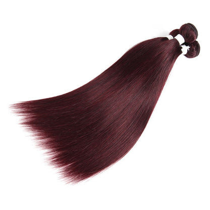 100% Human Hair Straight Wig - Premium Quality Color 99J
