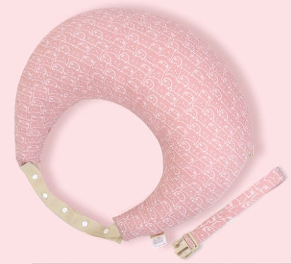 Multifunctional Nursing Pillow with Adjustable Strap - Washable Cotton Cover