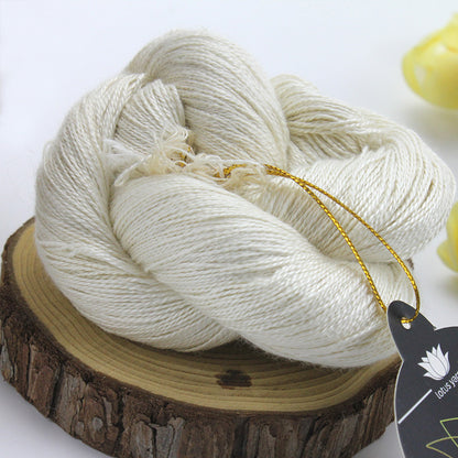 Premium Silk Cotton Yarn - 50/50 Blend Hand Knitting Yarn (10 Skeins, 330m Each)