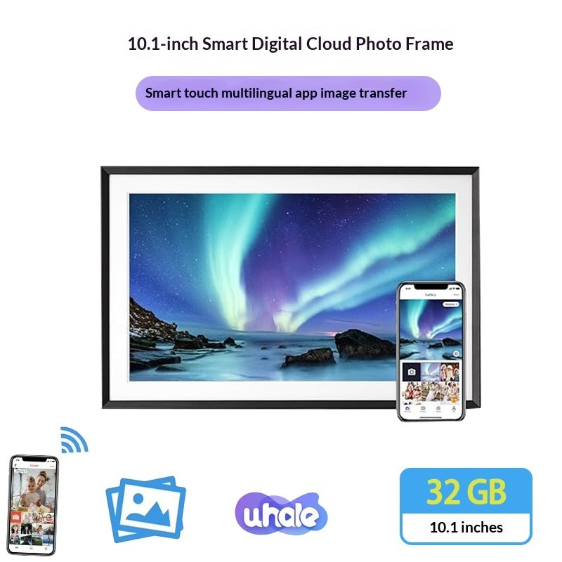 Touchscreen Digital Photo Frame - 32GB Memory with Video & Photo Playback