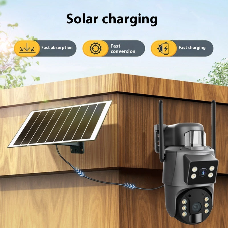 360° Night Vision Solar Security Camera - 6MP HD Full Color WiFi/4G Camera