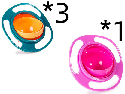 360° Rotating Spill-Proof Baby Bowl - Universal No-Mess Feeding Dish