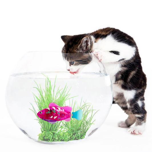 LED Electric Swimming Fish Toy – Interactive Light-Up Cat & Kids Bath Toy