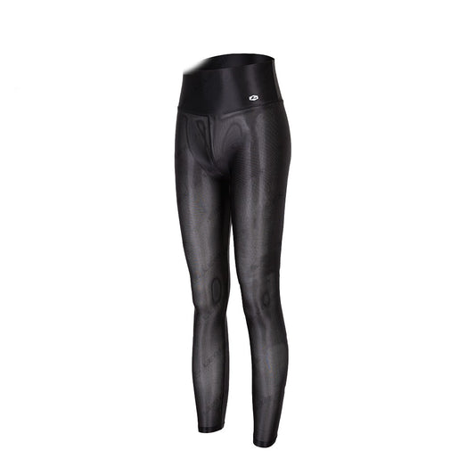 High-Waist Hip-Lifting Nine-Point Leggings - Quick-Dry Nylon Blend