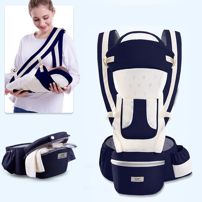 3-in-1 Ergonomic Baby Carrier with Hip Seat - Multi-Position Infant Sling