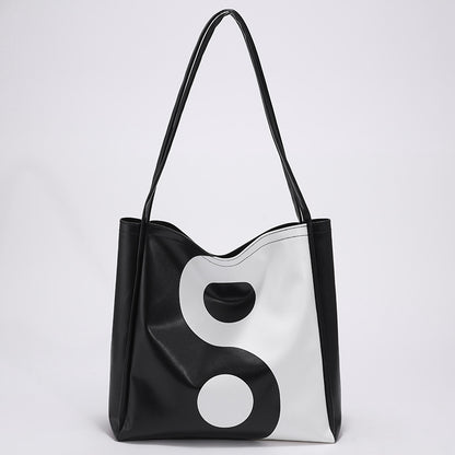 Women's Large Capacity Shoulder Bag - Vegan Leather Underarm Tote