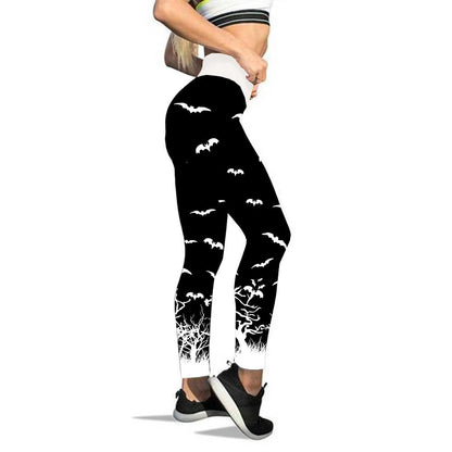 3D Digital Printing Fitness Leggings - Slim-Fit Mesh Athletic Pants