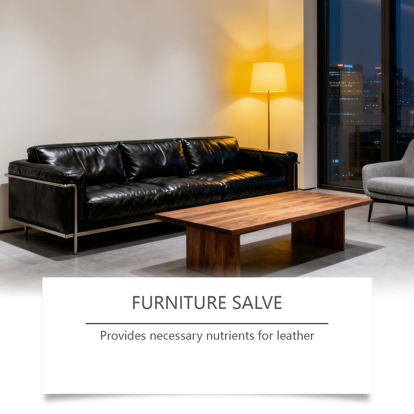 Premium Leather Furniture Care Cream with Application Brush - 100g