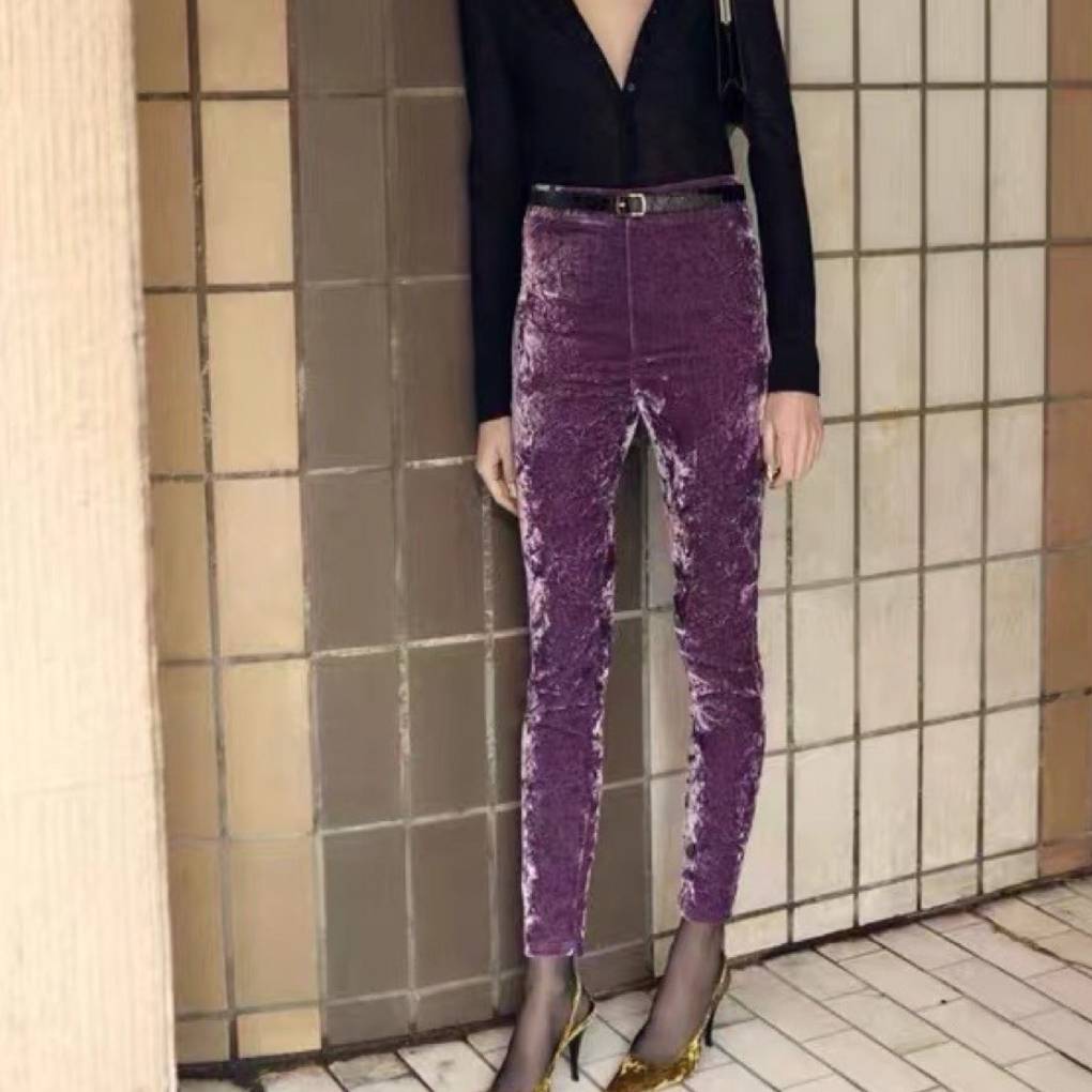 High Waist Elastic Slim Trousers - Women's Narrow Feet Pencil Pants