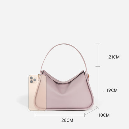 Women's High-Grade Cowhide Leather Crossbody Bag - Versatile Shoulder Handbag with Adjustable Strap