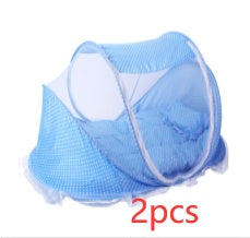Foldable Baby Mosquito Net Bed - 3-Piece Set with Mattress & Pillow