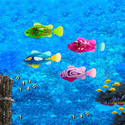 LED Electric Swimming Fish Toy – Interactive Light-Up Cat & Kids Bath Toy