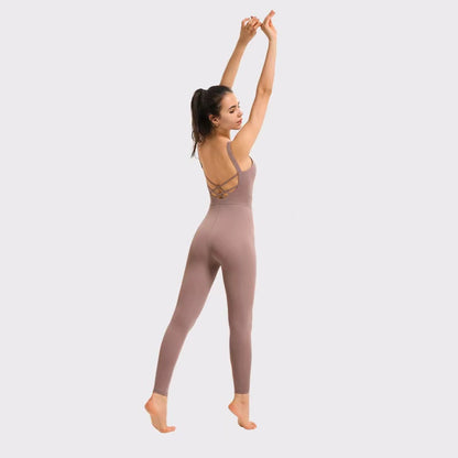 Women's Ballet Dance Fitness Bodysuit - Beauty Back Training Activewear
