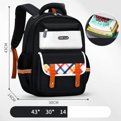 Waterproof Student Backpack - Large Capacity School Bag for Grades 1-6