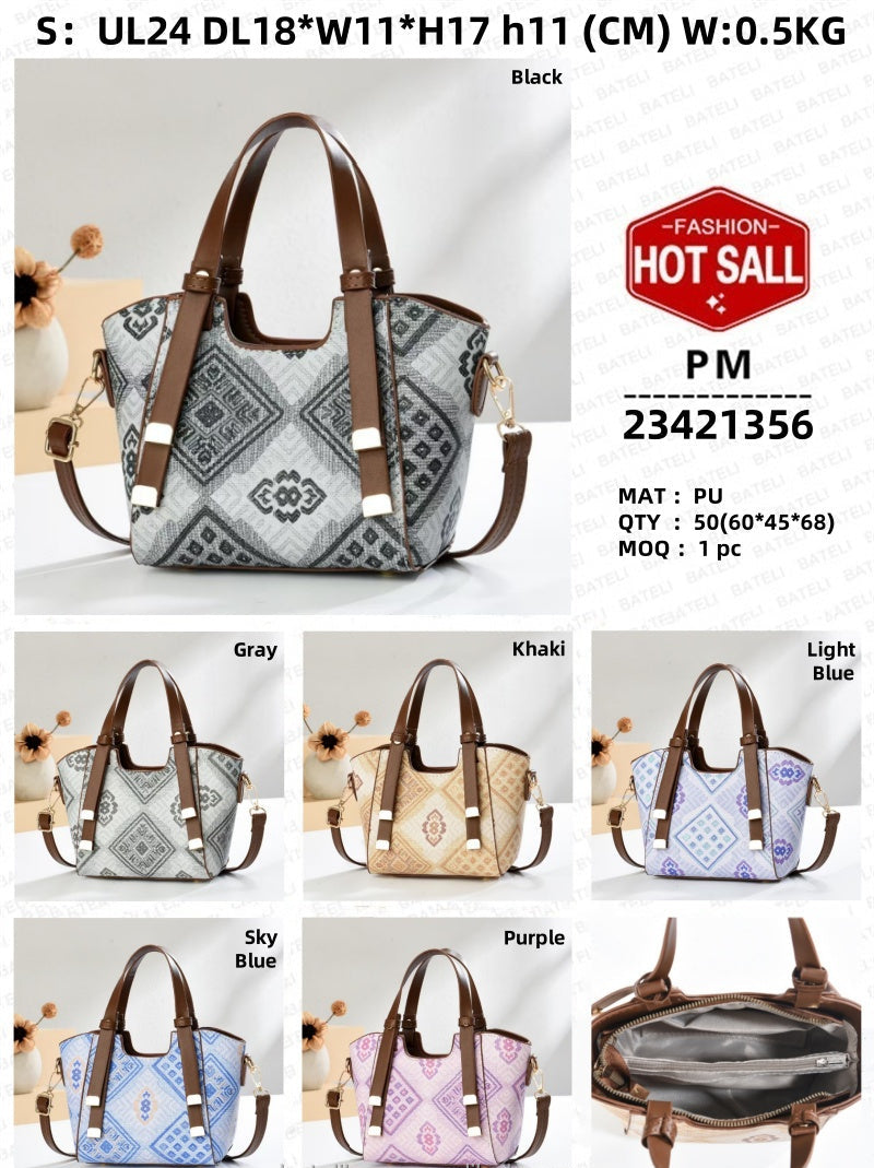 Luxury Monogram Boston Pillow Bag - Jacquard Embroidery Crossbody Handbag