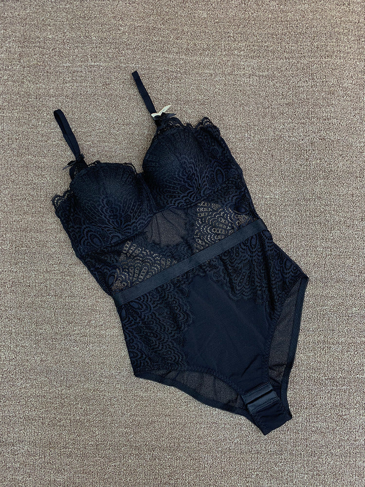 Wireless Lace Bra - Strapless 3/4 Cup with Gathering Support