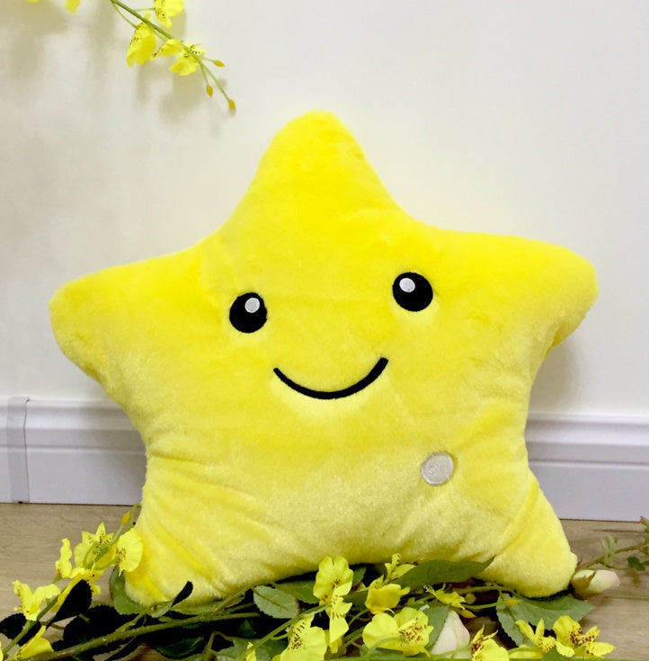 LED Light-Up Plush Star Cushion Pillow Toy | 41cm Soft Stuffed Gift for Kids