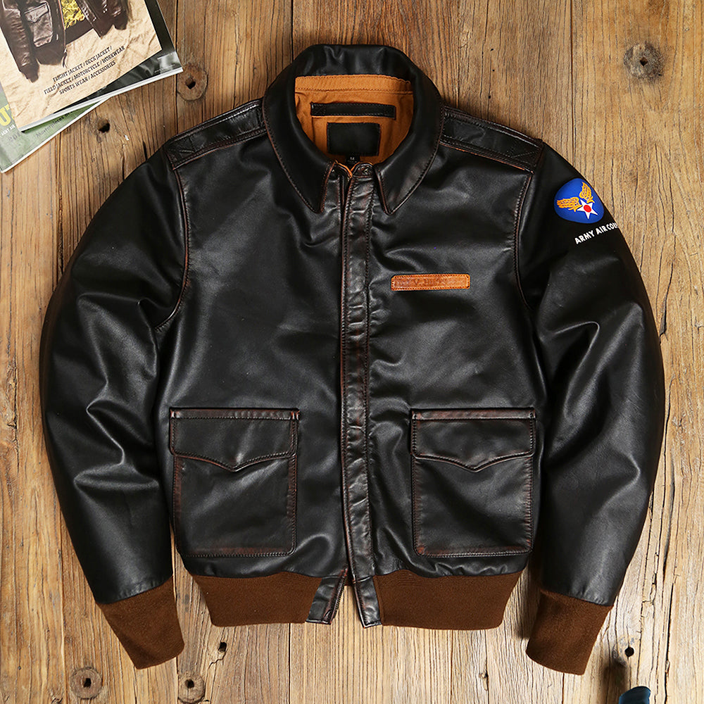 Genuine Leather Biker Jacket - Classic Motorcycle Jacket