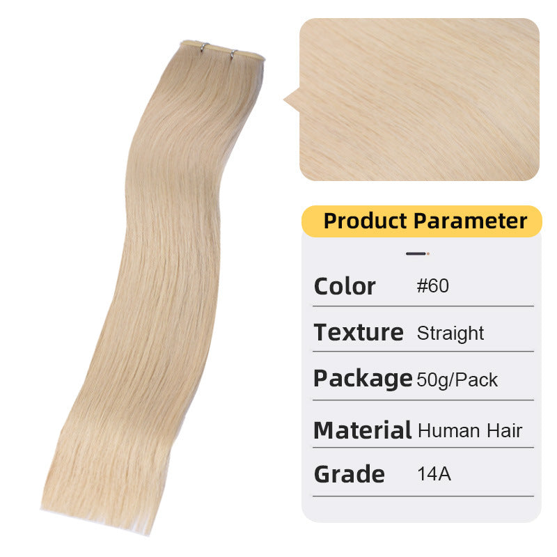 Hand-Knitted Hair Weft Extensions - Real Human Hair Braid