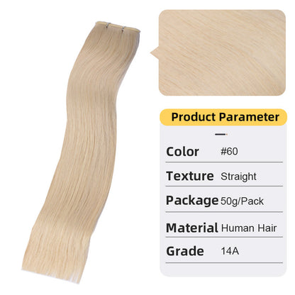 Hand-Knitted Hair Weft Extensions - Real Human Hair Braid
