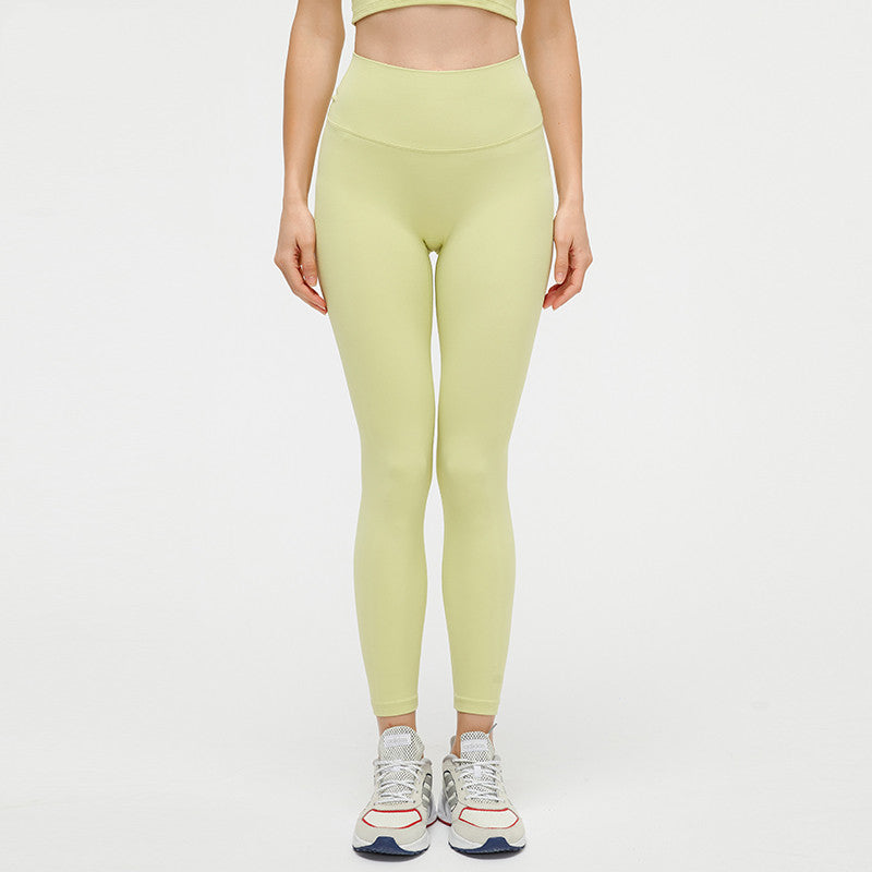 Seamless High Waist Yoga Fitness Leggings - Women's Nine-Point Activewear Pants