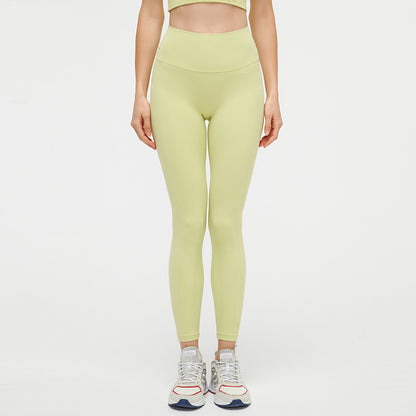 Seamless High Waist Yoga Fitness Leggings - Women's Nine-Point Activewear Pants