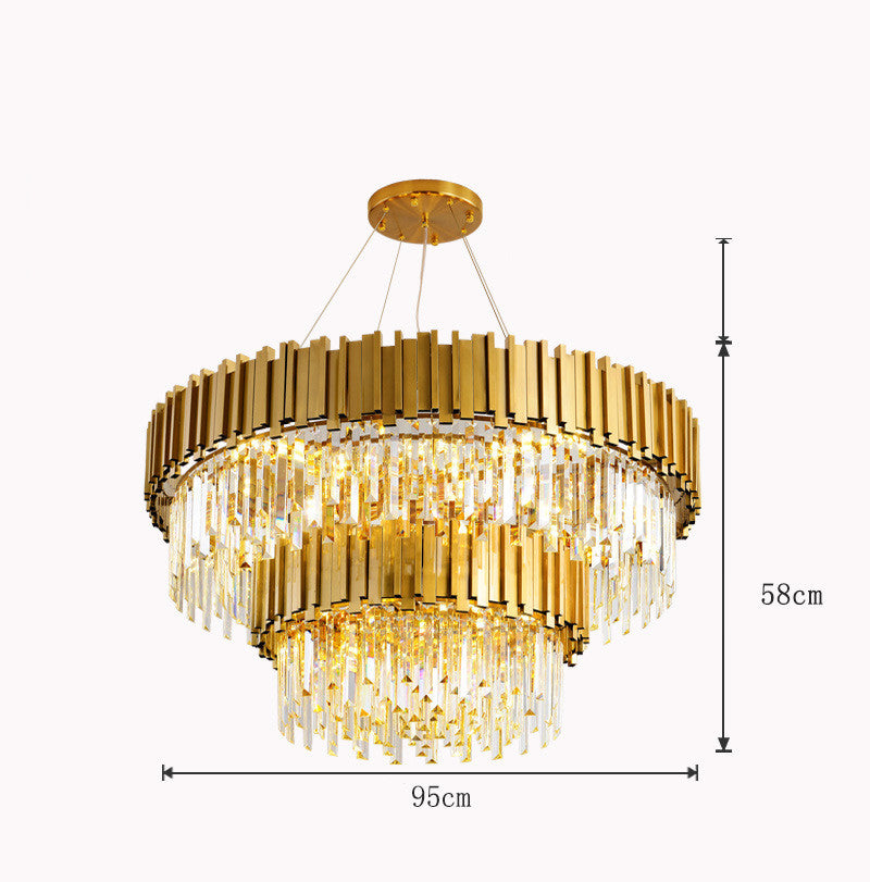 Modern Crystal Chandelier - LED Ceiling Light for Living Room