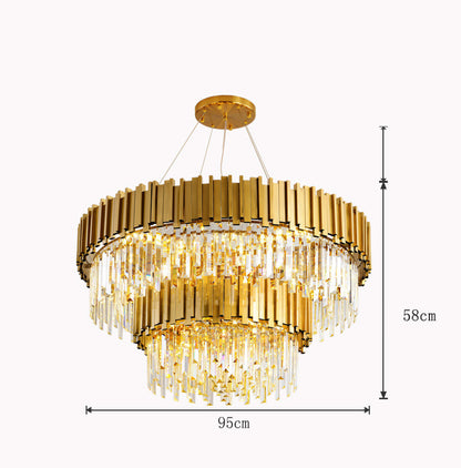 Modern Crystal Chandelier - LED Ceiling Light for Living Room