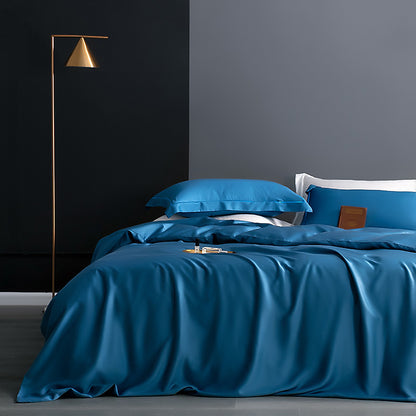 Tencel Duvet Cover Set - 80 Double-Sided Solid Color Bedding Collection