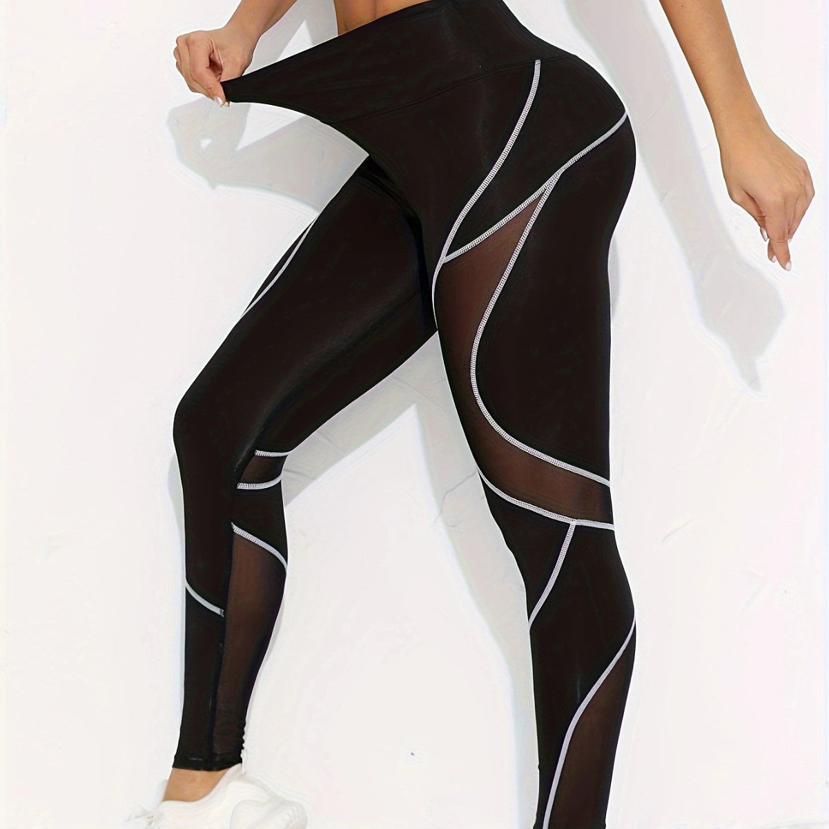 Elastic Compression Sports Pants - Tight-Fit Polyester Leggings