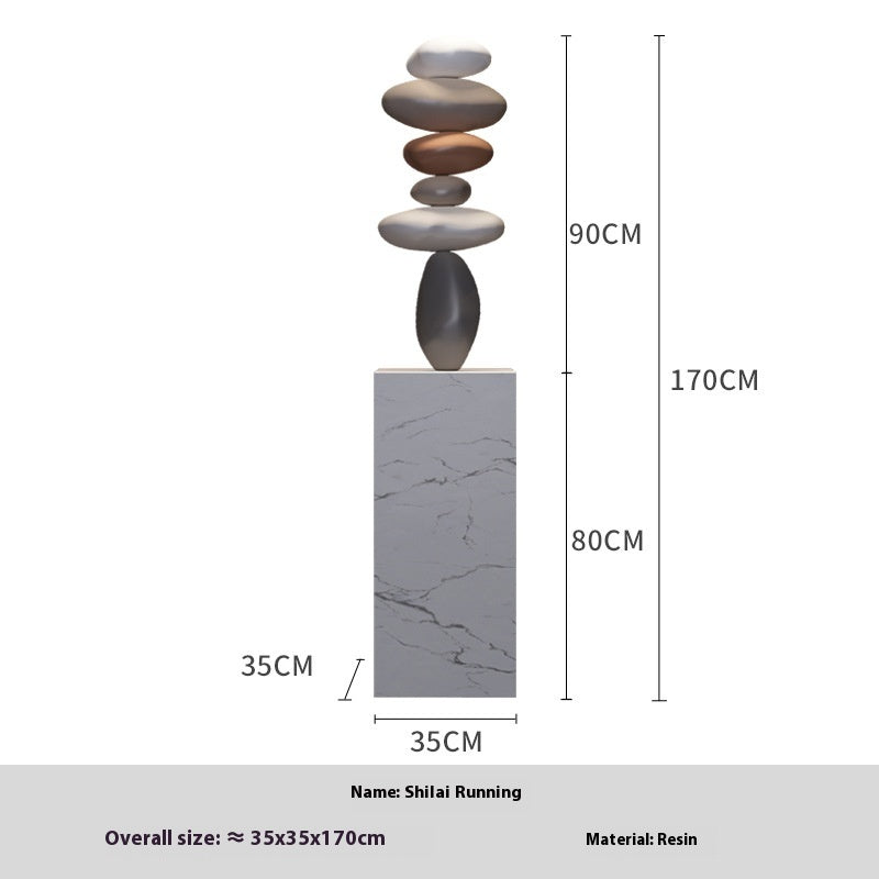 Modern Resin Floor Sculpture - Decorative Home Accent Piece