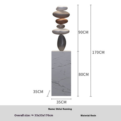 Modern Resin Floor Sculpture - Decorative Home Accent Piece