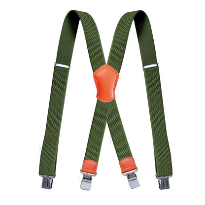 Unisex Corn Grain Elastic Garment Strap - Adjustable Trouser and Pant Suspender Clip