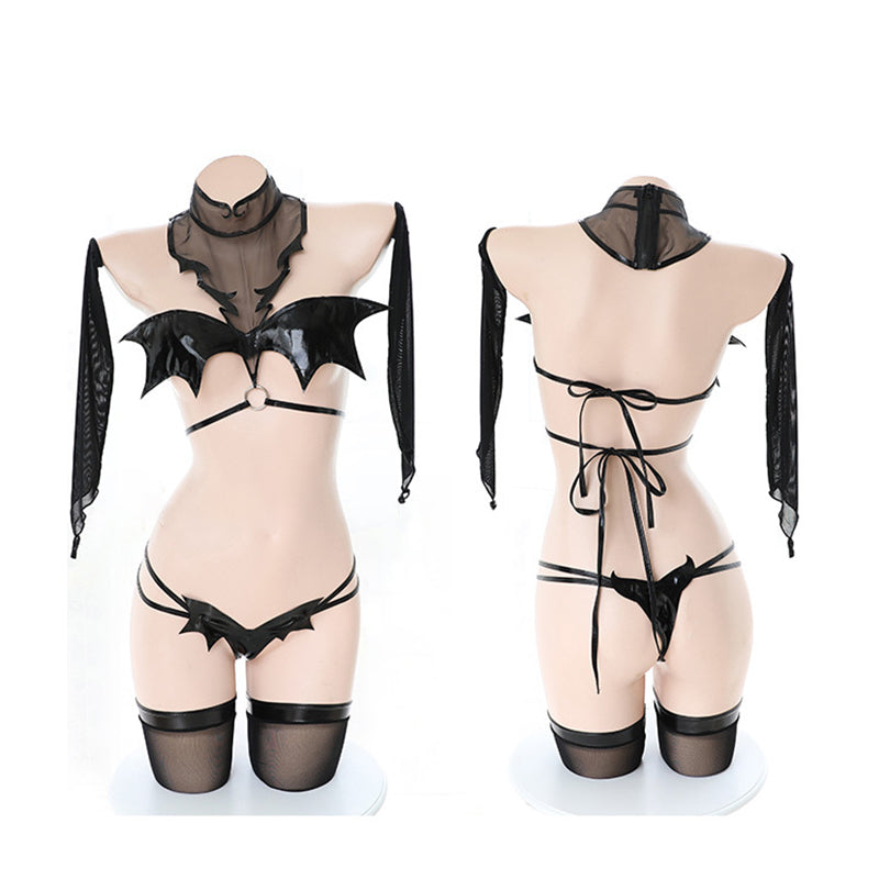 Women's Lace-Up Lingerie Bundle Set - Six-Piece Intimate Apparel Collection
