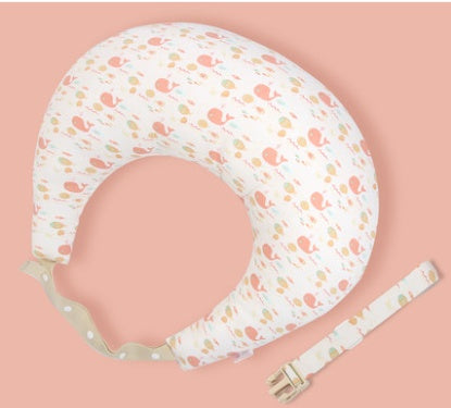 Multifunctional Nursing Pillow with Adjustable Strap - Washable Cotton Cover